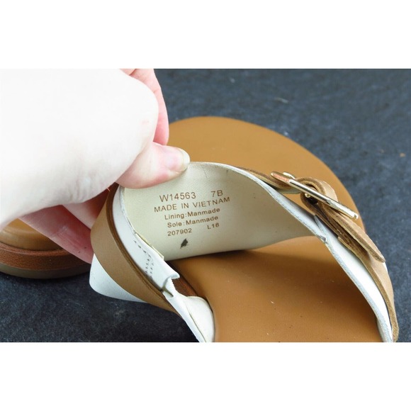 Cole Haan Grandos Sz 7 B Brown Flip Flop Synthetic Women Sandals W14563 - Picture 6 of 9